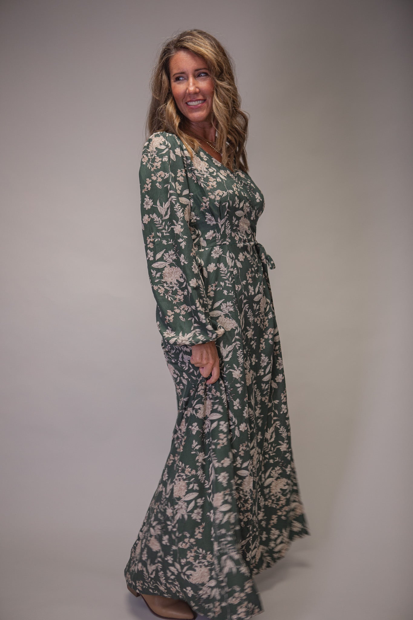 Amelia Floral Wrap Maxi Dress