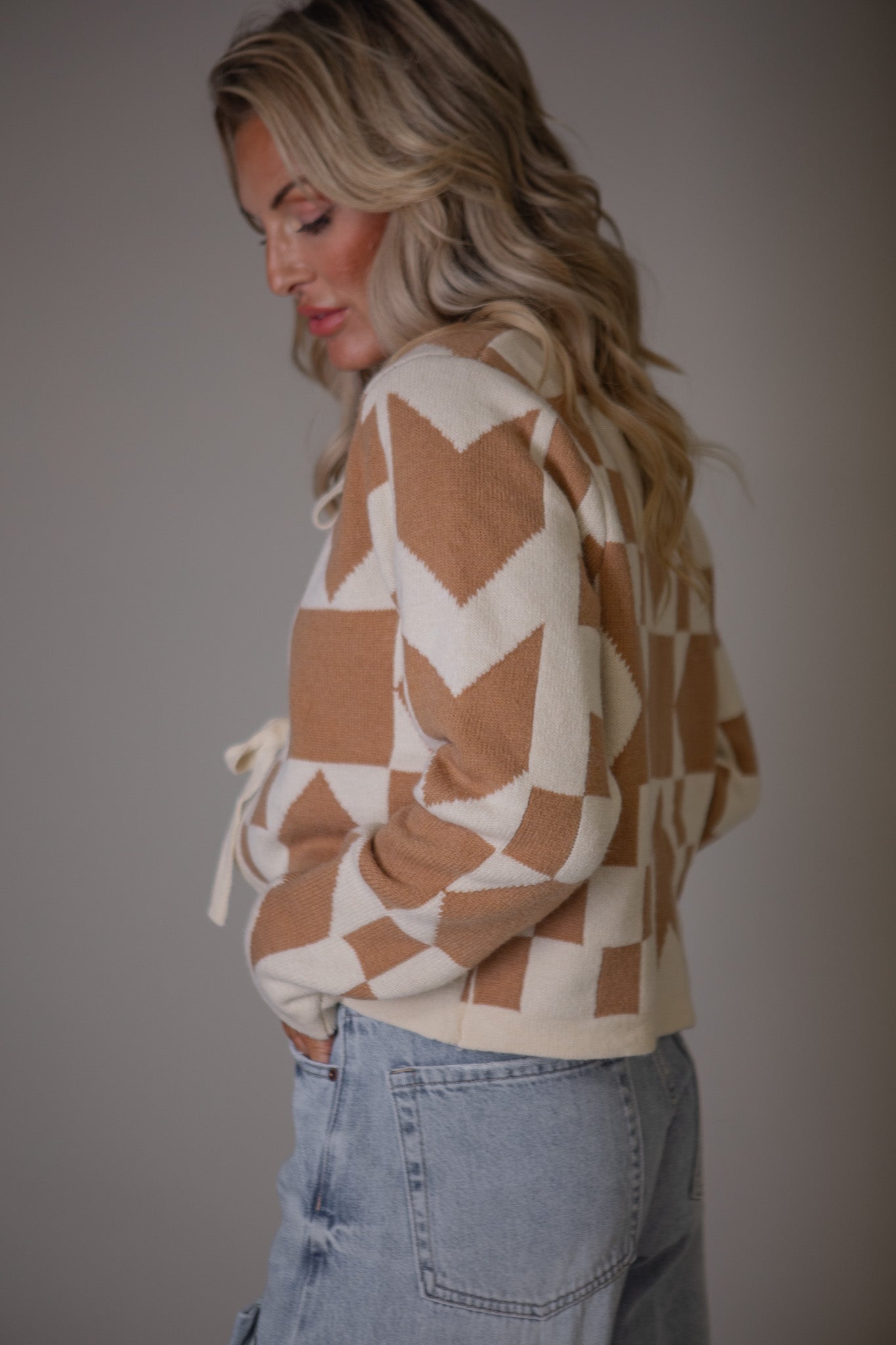 Isabella Bow Crop Cardigan Sweater