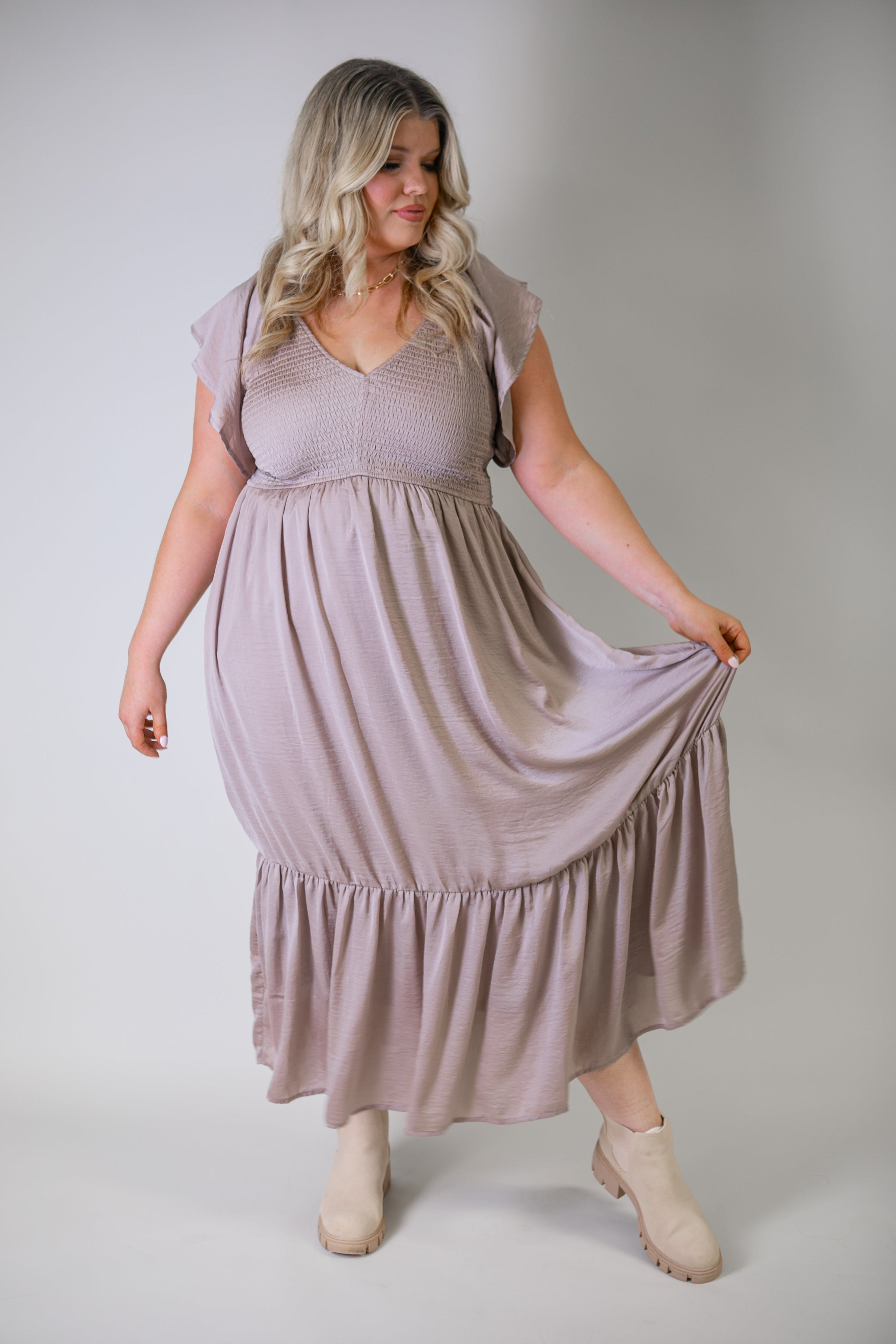 Meg Satin Midi Dress