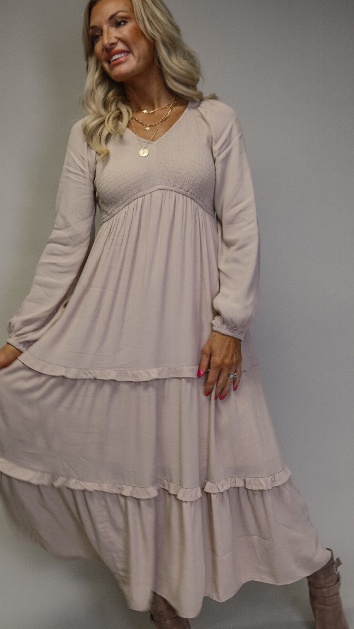 Anna Smocked Maxi Dress