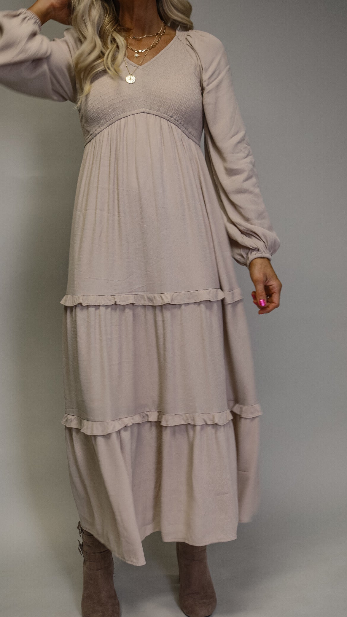 Anna Smocked Maxi Dress