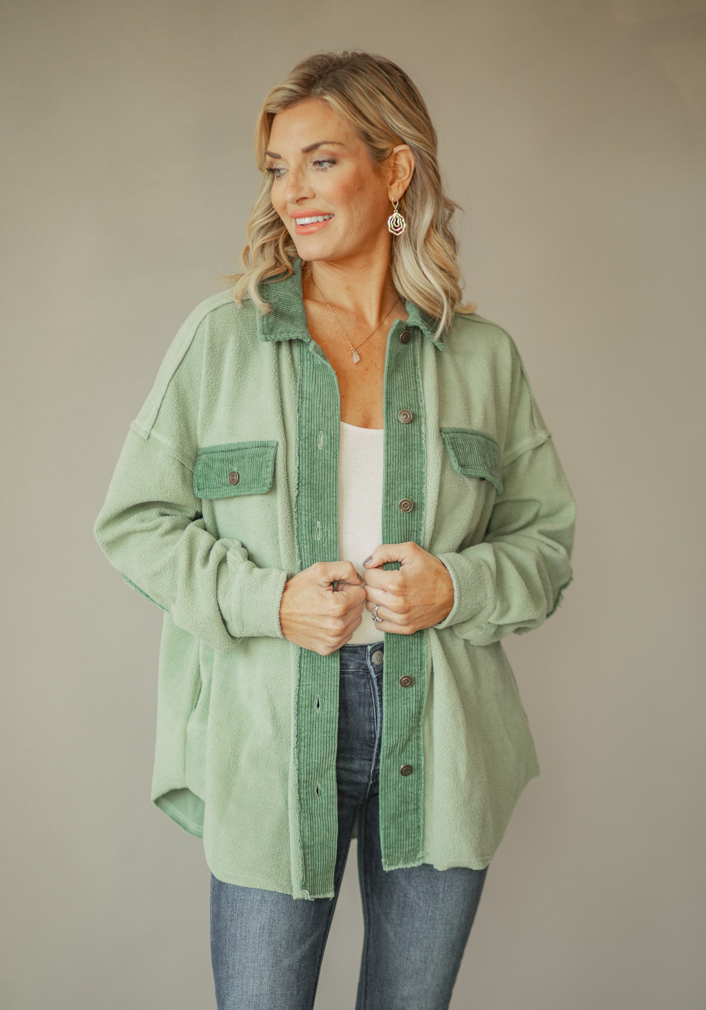 Rose & Remington Lisa Fleece Shacket | Hamilton Place