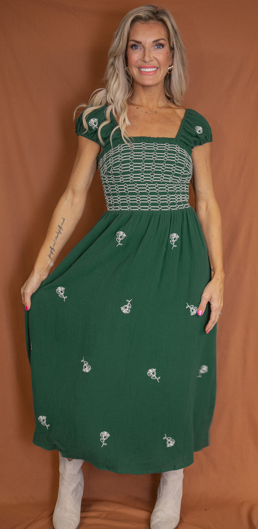 Abigail Embroidered Maxi Dress