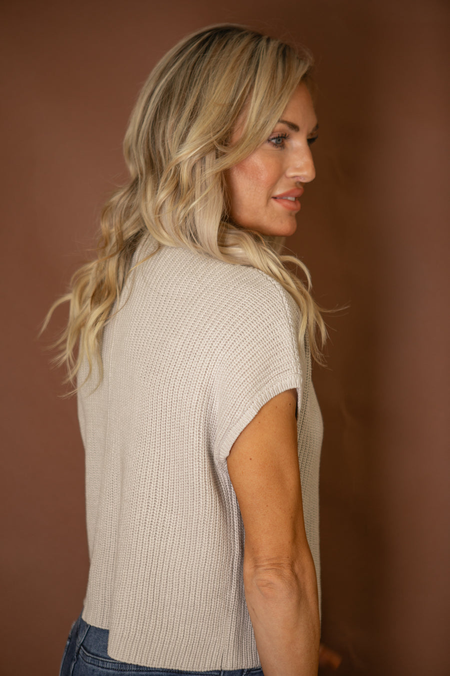 Remi Mock Neck Cropped Sweater