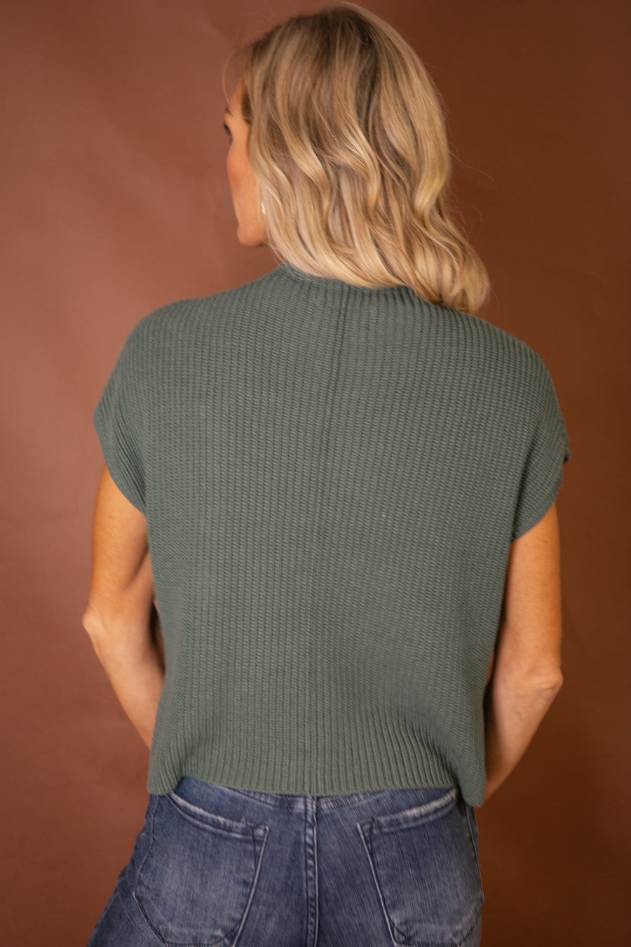 Remi Mock Neck Cropped Sweater