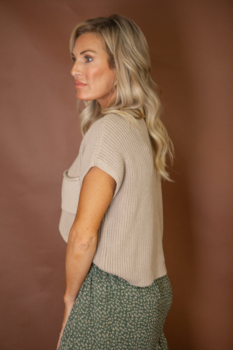 Remi Mock Neck Cropped Sweater