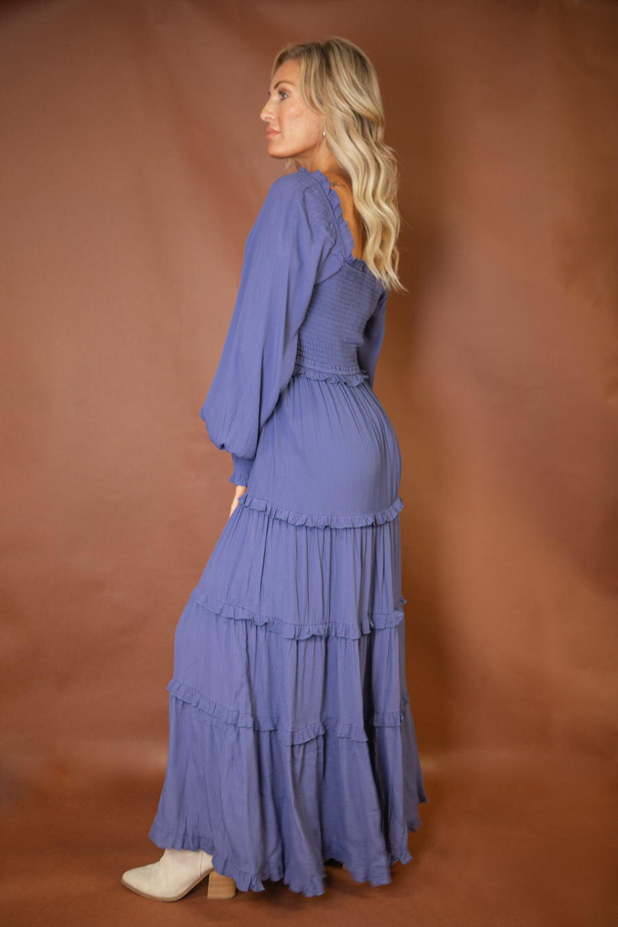 Carmen Square Neck Maxi Dress